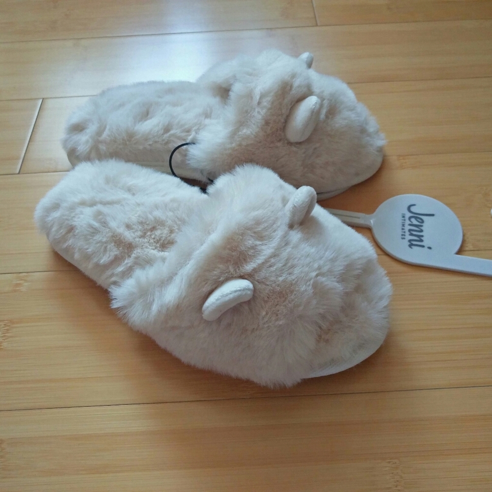 -NEW- Jenni Faux Fur Slide Slippers S (5-6)